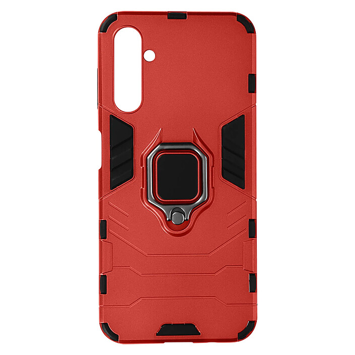 Avizar Coque pour Samsung A14 4G et 5G Hybride Antichoc Bague Métallique Support rouge