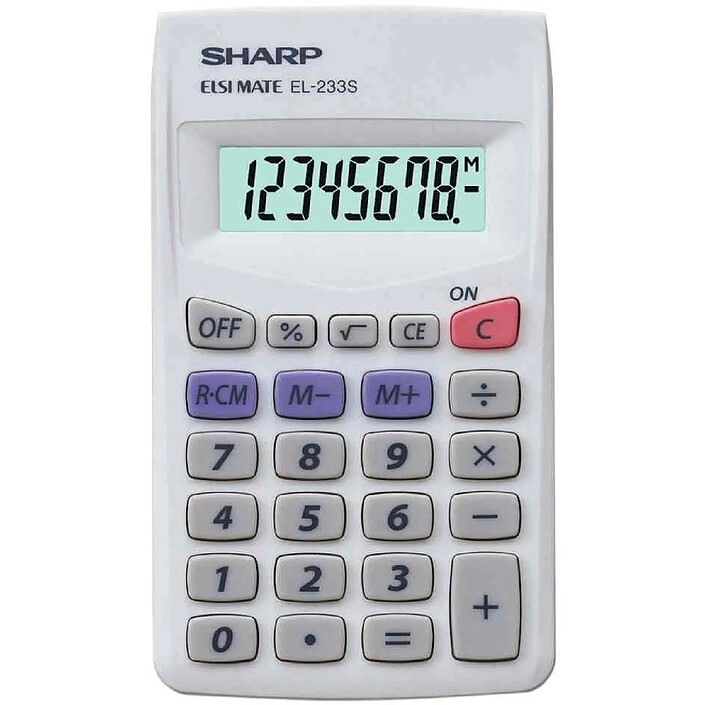 SHARP Calculatrice de poche EL 233S 60x103 mm Gris