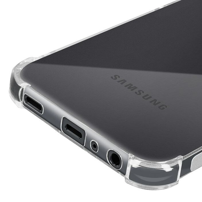 Avizar Coque pour Samsung A14 4G et 5G Silicone Coins Renforcés Antichocs Transparent pas cher
