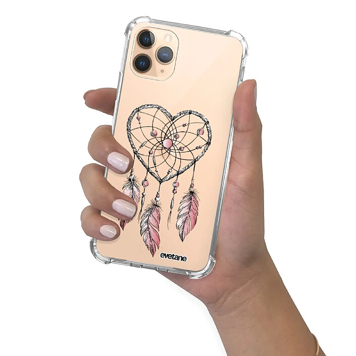 Evetane Coque iPhone 11 Pro anti-choc souple angles renforcés transparente Motif Attrape coeur pas cher