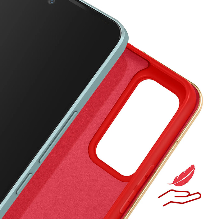 Acheter Avizar Étui pour Xiaomi 12 Lite Porte-carte et Support vidéo Rouge et Doré
