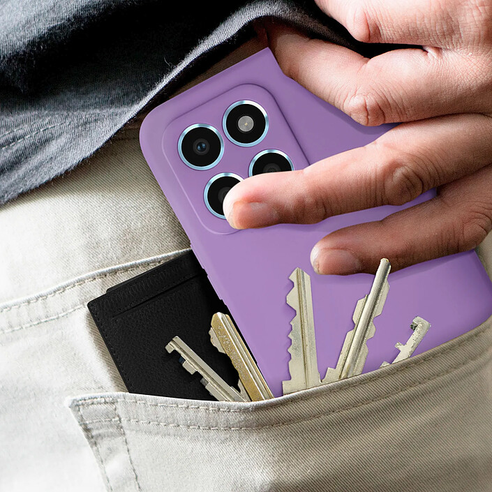 Avizar Coque pour Honor 70 Lite, Honor X6 et Honor X8 5G Semi-rigide Soft-touch Violet pas cher