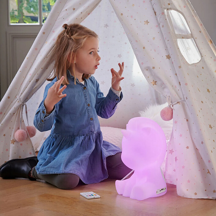 Avis BIGBEN BTLSUNICORN - Enceinte portable sans fil lumineuse et veilleuse Licorne