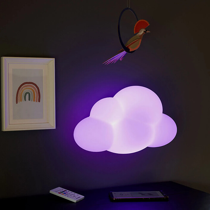 Acheter BIGBEN BTLSWCLOUD - Enceinte sans fil lumineuse murale et veilleuse Nuage