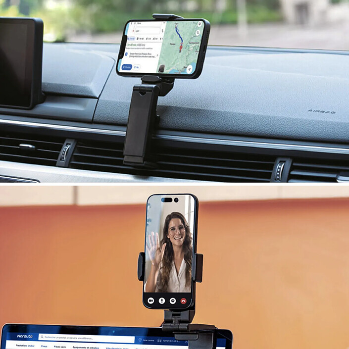 Avizar Support Multifonction pour Smartphone Rotation 360° Universel Bureau et Voiture pas cher