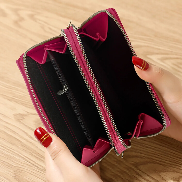 Avis Avizar Sacoche Bandoulière Smartphone Simili cuir Multi-compartiments rose