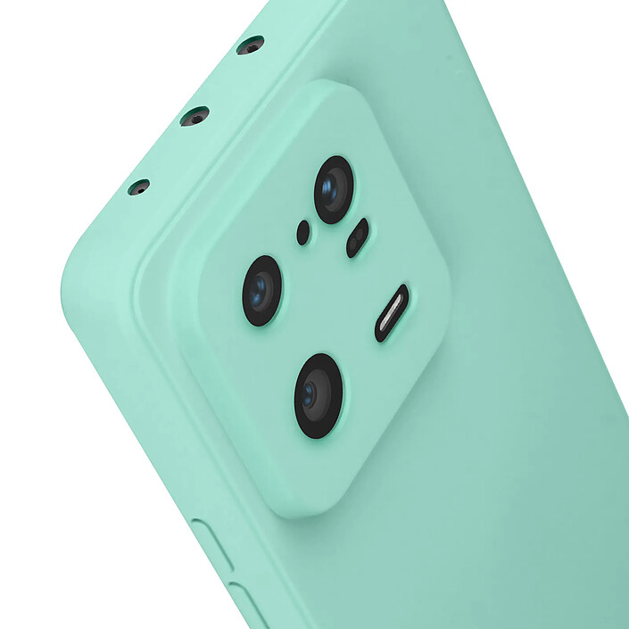 Avis Avizar Coque pour Xiaomi 13 Pro Silicone Intérieur Microfibre Finition Mate turquoise