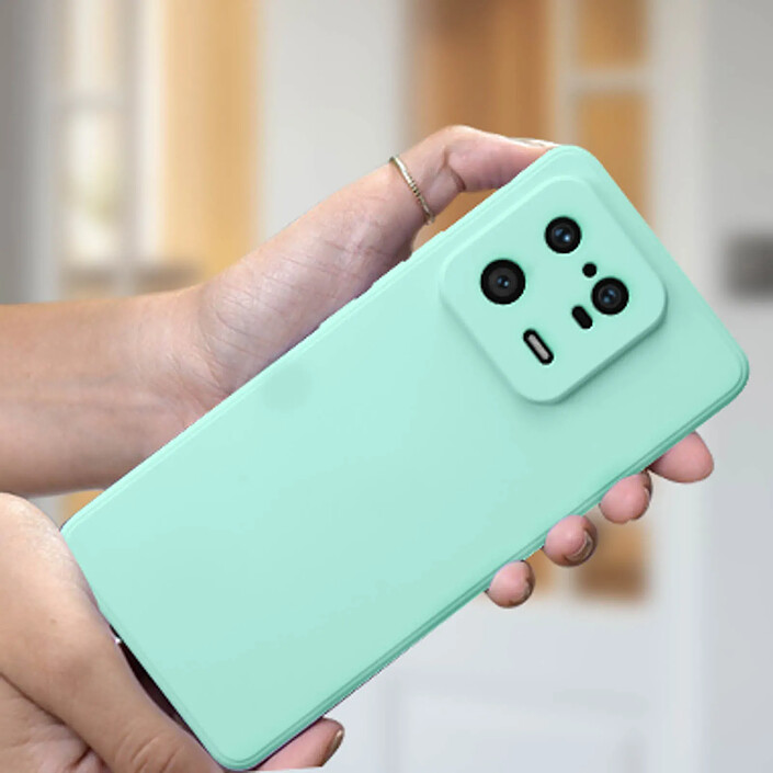 Avizar Coque pour Xiaomi 13 Pro Silicone Intérieur Microfibre Finition Mate turquoise pas cher