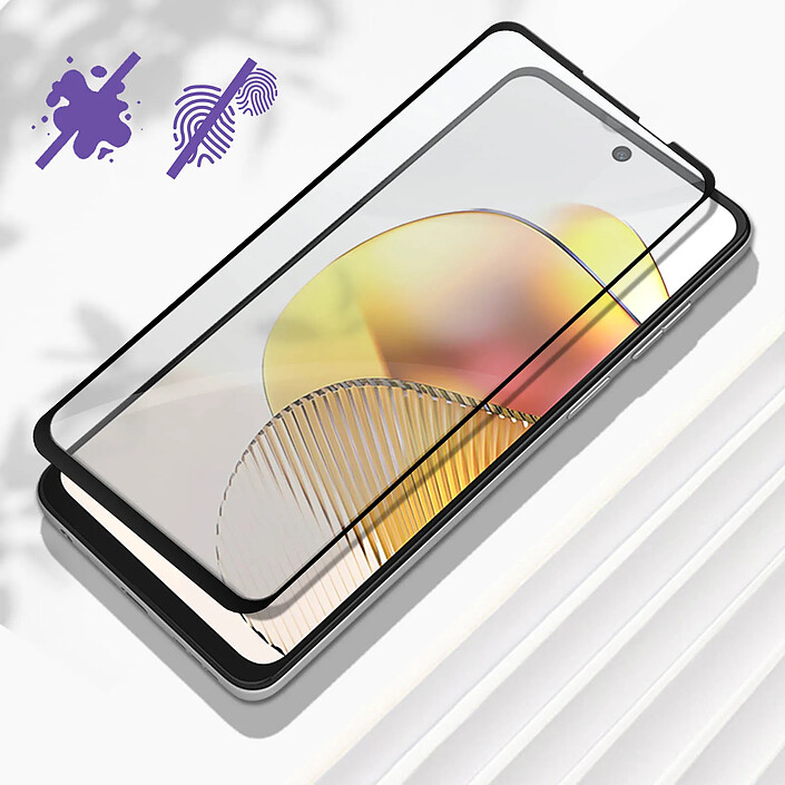 Acheter Avizar Verre Trempé pour Motorola Moto G73 Dureté 9H Protection Totale Contour noir