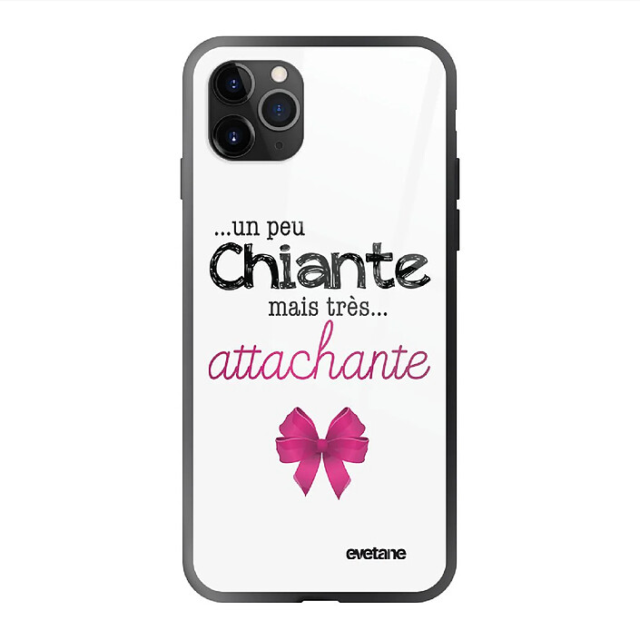 Evetane Coque en verre trempé iPhone 11 Pro Un peu chiante tres attachante .