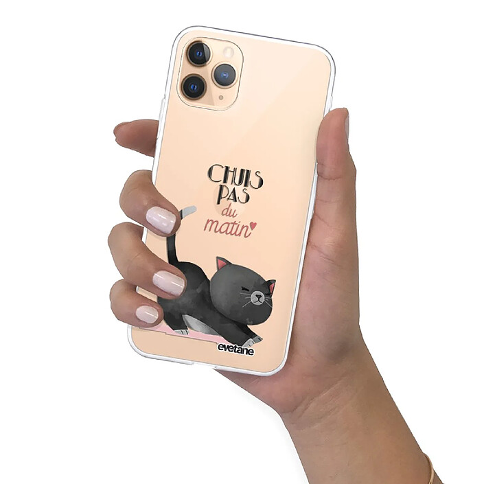 Evetane Coque iPhone 11 Pro Max 360 intégrale transparente Motif Chuis pas du matin Tendance . pas cher