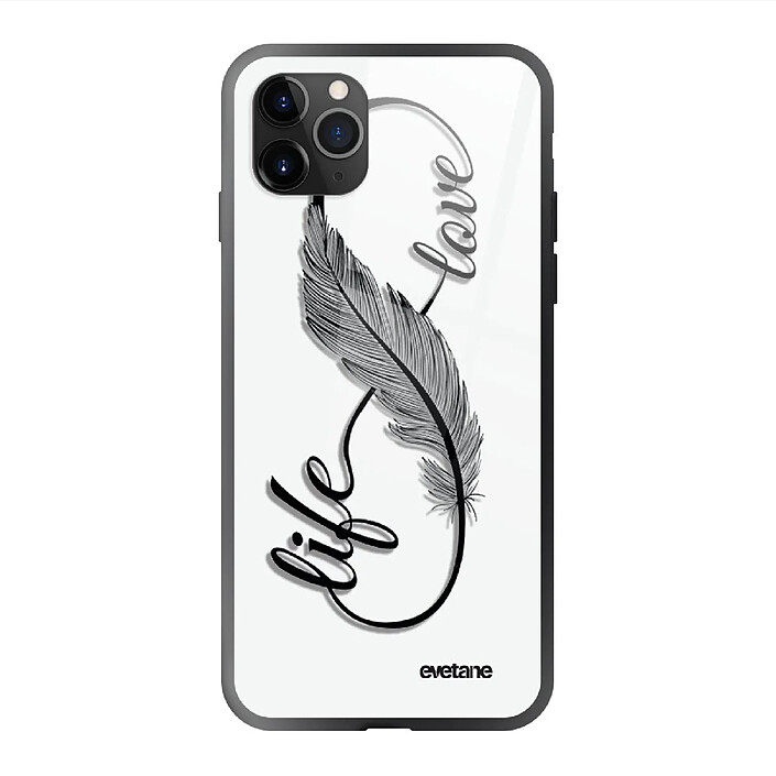 Evetane Coque en verre trempé iPhone 11 Pro Max Love Life .