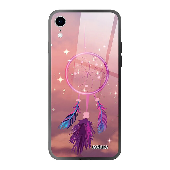 Evetane Coque en verre trempé iPhone Xr Attrape rêve rose .