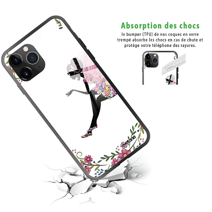 Avis Evetane Coque en verre trempé iPhone 11 Pro Max Fée Fleurale .