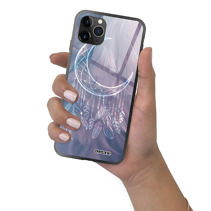 Evetane Coque en verre trempé iPhone 11 Pro Max Lune Attrape Rêve . pas cher