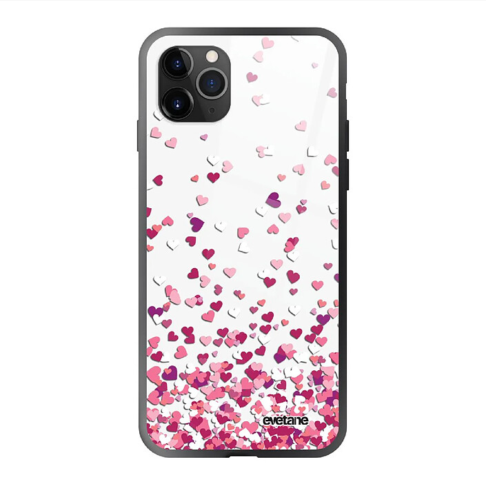 Evetane Coque en verre trempé iPhone 11 Pro Confettis De Coeur .