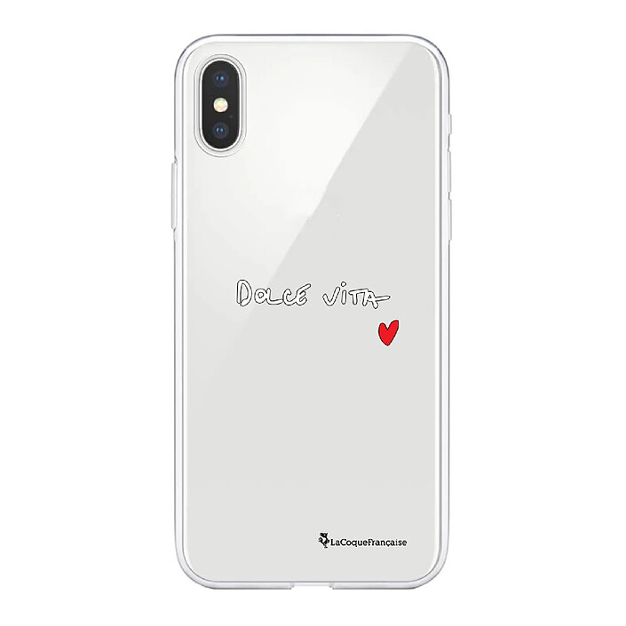 LaCoqueFrançaise Coque iPhone Xs Max silicone transparente Motif Dolce Vita ultra resistant