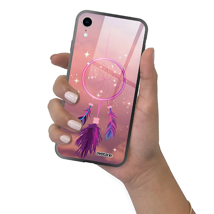 Evetane Coque en verre trempé iPhone Xr Attrape rêve rose . pas cher