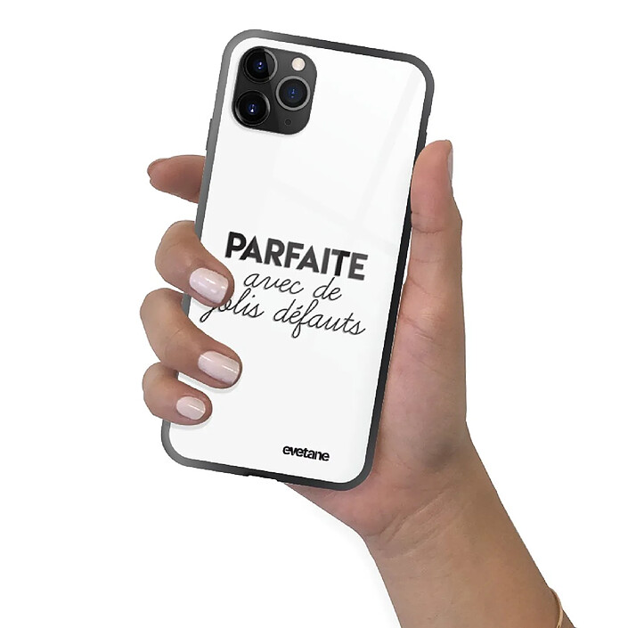 Evetane Coque en verre trempé iPhone 11 Pro Max Parfaite Avec De Jolis Défauts . pas cher