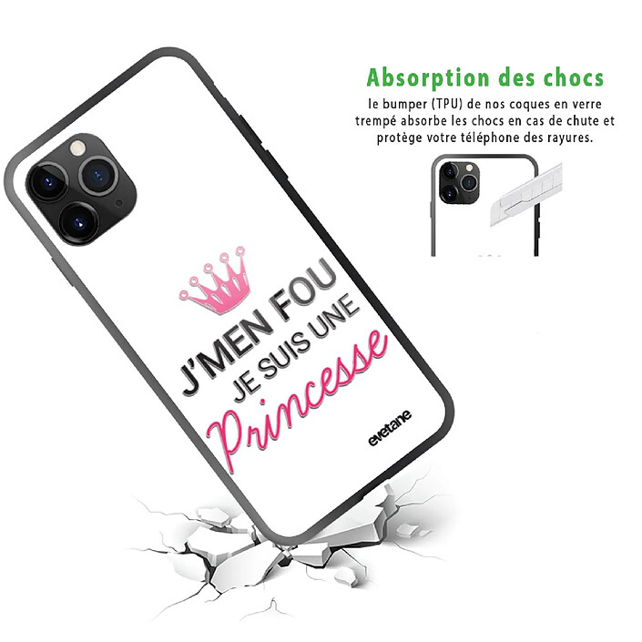 Avis Evetane Coque en verre trempé iPhone 11 Pro Max Je suis une princesse .