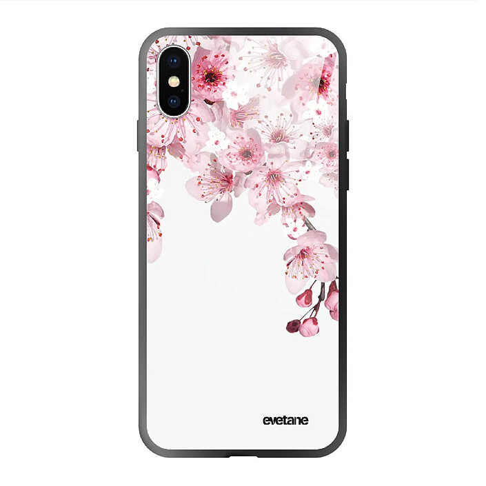 Evetane Coque en verre trempé iPhone Xs Max Cerisier .