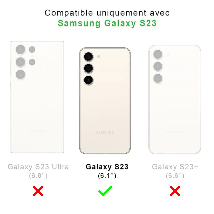 Avis Evetane Coque Samsung Galaxy S23 Antichoc Silicone + 2 Vitres en verre trempé Protection écran