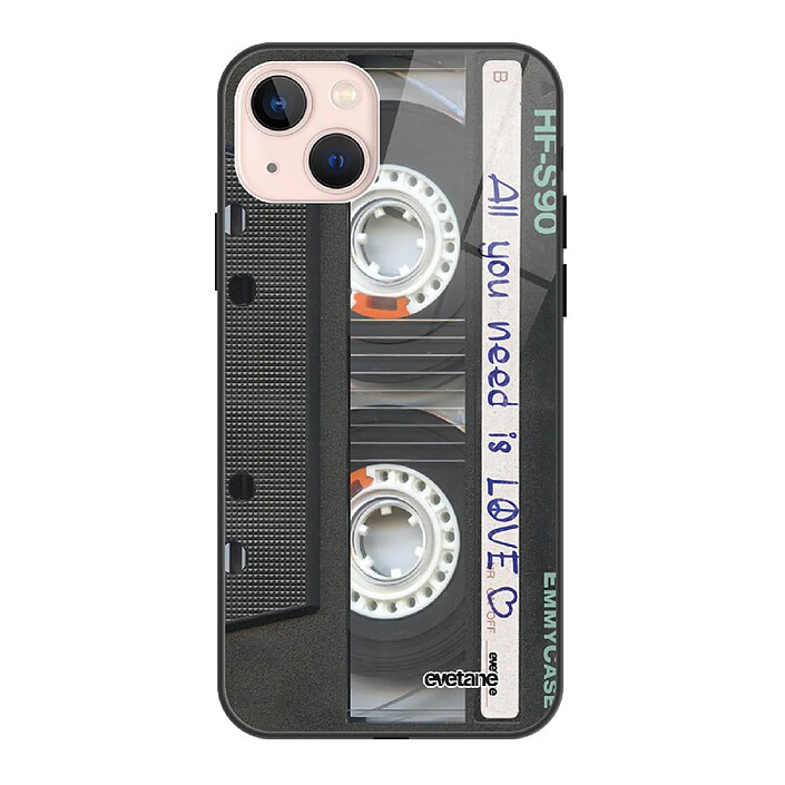 Evetane Coque iPhone 13 Coque Soft Touch Glossy Cassette Design