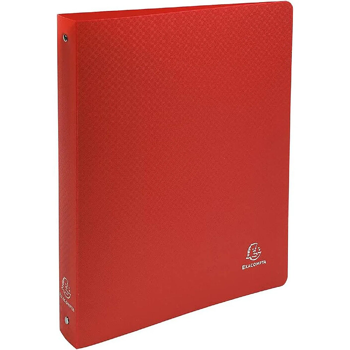 EXACOMPTA Classeur 4 anneaux 30 mm polypropylène Opaque A4 maxi Rouge x 20