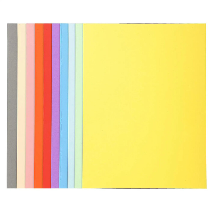 EXACOMPTA Paquet de 50 chemises Forever® 170 100% recyclé - 24x32cm - Couleurs assorties x 10
