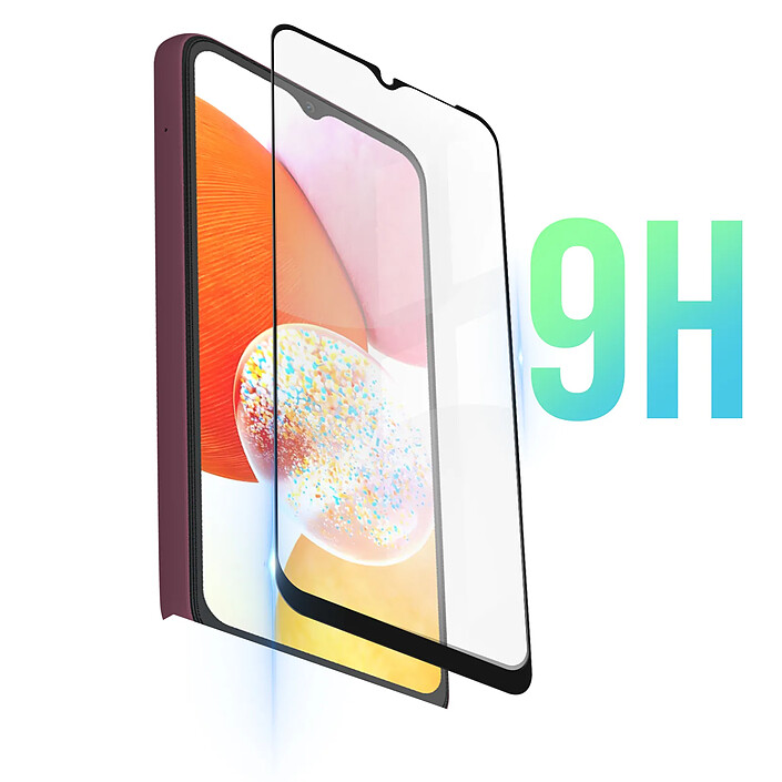 Avis Avizar Verre Trempé pour Samsung Galaxy A14 5G et 4G Dureté 9H Biseautés 5D Noir