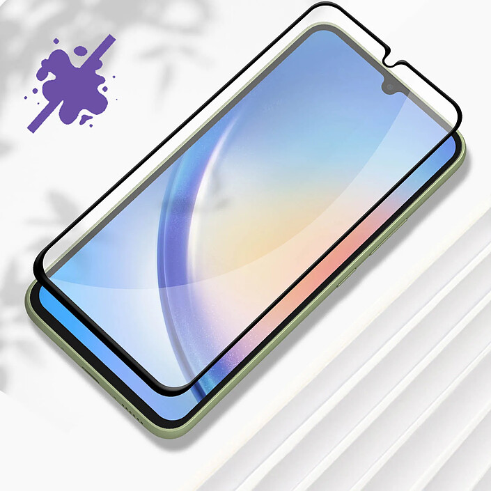 Acheter Avizar Verre Trempé pour Samsung Galaxy A34 5G dureté 9H Transparent Bord biseauté noir