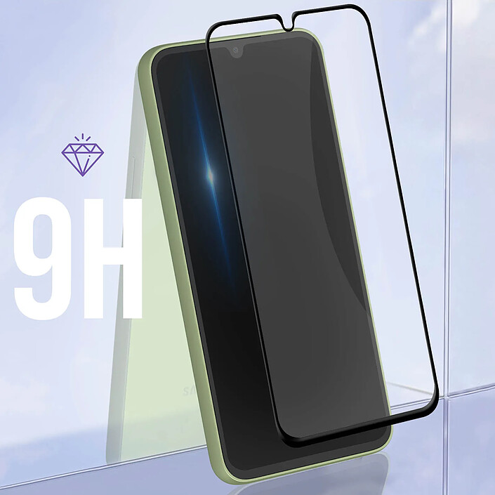 Avis Avizar Verre Trempé pour Samsung Galaxy A34 5G dureté 9H Transparent Bord biseauté noir
