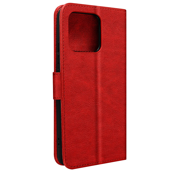 Avizar Housse pour Xiaomi 13 portefeuille rangement carte support vidéo rouge