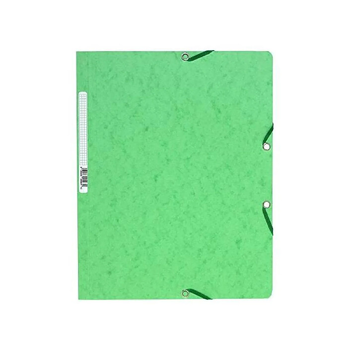 EXACOMPTA Chemise à élastique sans rabat carte lustrée 400gm2 - A4 - Vert Tilleul x 25