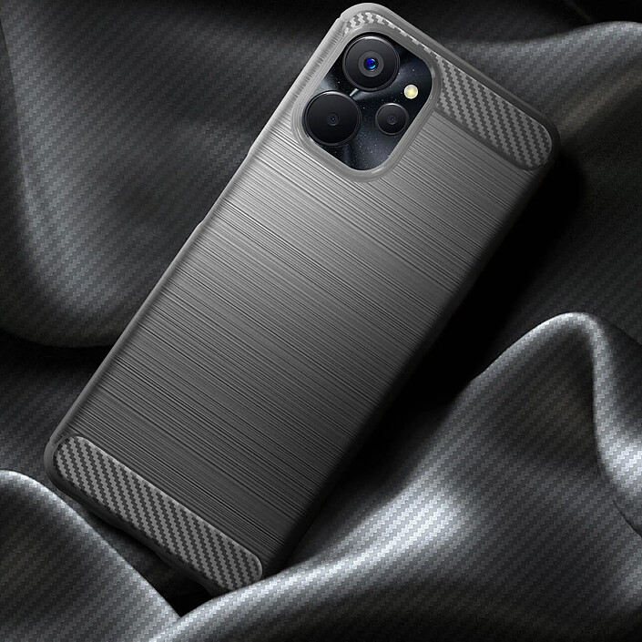 Avis Avizar Coque pour Realme 9i 5G Renforcée Souple Effet Carbone Brossé Noir