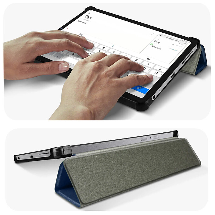 Avis Avizar Housse pour Lenovo Tab M9 Support video et clavier Mise en Veille Bleu nuit