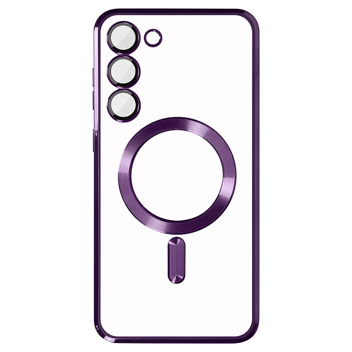 Avizar Coque pour Galaxy S23 compatible Magsafe avec bord Chromé Violet