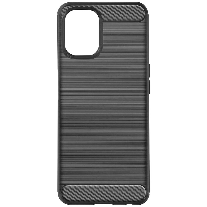 Avizar Coque pour Realme 9i 5G Renforcée Souple Effet Carbone Brossé Noir