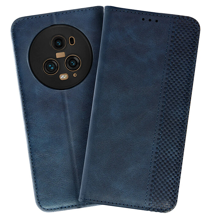 Avizar Étui pour Honor Magic 5 Pro portefeuille support vidéo motif croisillon pas cher