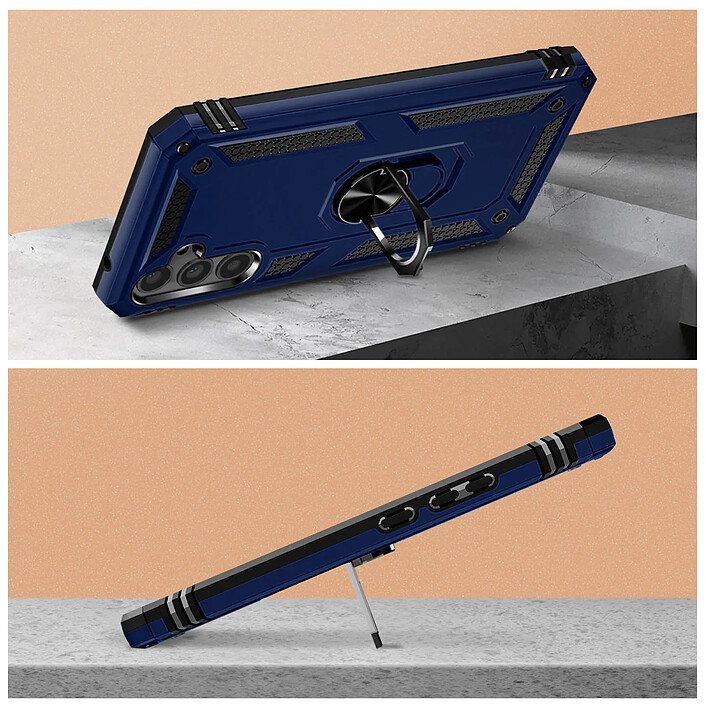 Acheter Avizar Coque pour Samsung A34 5G antichoc hybride bague support magnétique Bleu