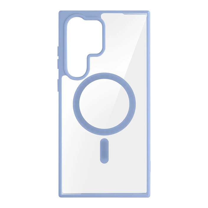 Avizar Coque MagSafe pour Samsung S23 Ultra Dos Rigide Contour Silicone Bleu Lavande