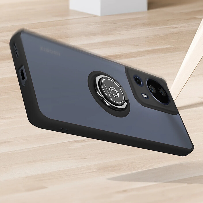 Acheter Avizar Coque pour Xiaomi 13 Lite Bi-matière Bague Métallique Support Vidéo noir