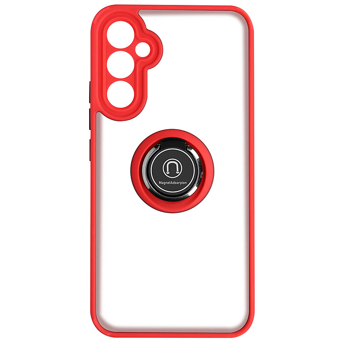 Avizar Coque pour Galaxy A34 5G Antichoc avec Anneau Magnétique Rotatif Rouge