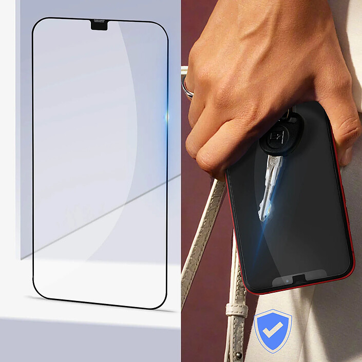 Avis Avizar Verre Trempé pour iPhone 12 Biseauté 5D Surface Full Glue + Applicateur Noir