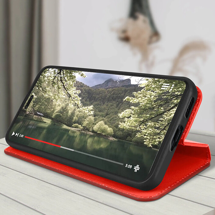 Acheter Avizar Housse pour Xiaomi 13 Lite Clapet Magnétique Porte-carte Support vidéo Rouge