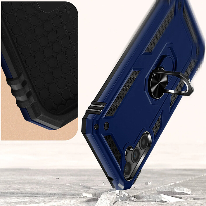 Avis Avizar Coque pour Samsung A34 5G antichoc hybride bague support magnétique Bleu