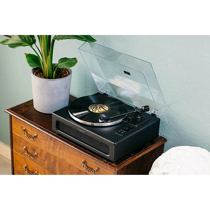 LENCO LS-430BK Platine Vinyle - Bluetooth, 4 haut-parleurs intégrés - Noire pas cher