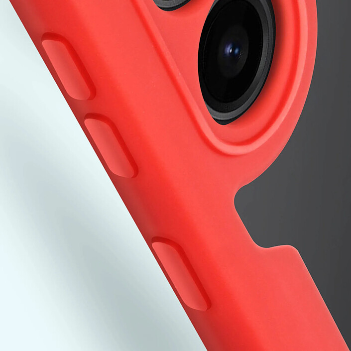 Avizar Coque 360° pour Samsung S23 Dos Rigide Protection Écran Souple Contour rouge pas cher