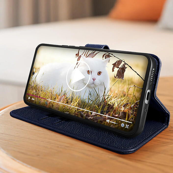 Avis Avizar Étui pour Samsung Galaxy A54 5G Clapet Porte-carte Fonction Support Bleu Nuit