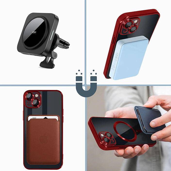 Acheter Avizar Coque MagSafe pour iPhone 13 Silicone Protection Caméra Contour Chromé